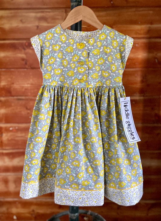 Buttercups on Grey / Yellow Berries Dress