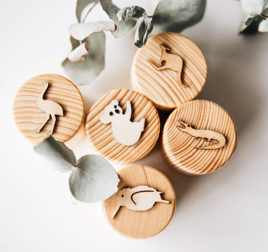 Wooden Playdough Stamps